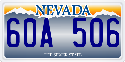 NV license plate 60A506