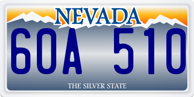 NV license plate 60A510