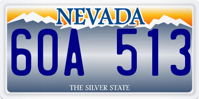 NV license plate 60A513