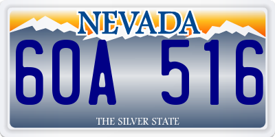 NV license plate 60A516