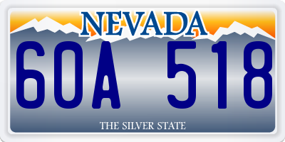 NV license plate 60A518