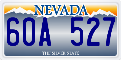 NV license plate 60A527