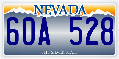 NV license plate 60A528