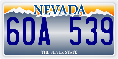 NV license plate 60A539