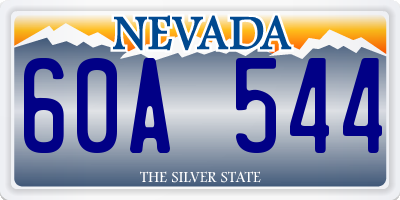 NV license plate 60A544