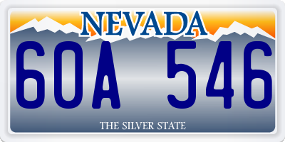 NV license plate 60A546