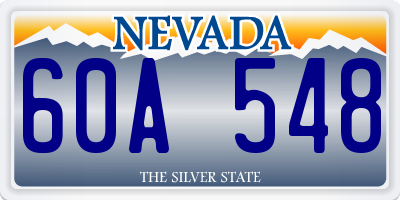 NV license plate 60A548