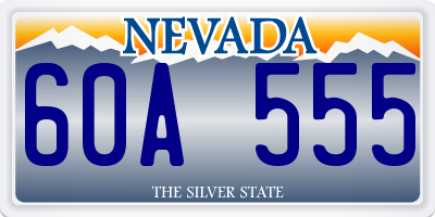 NV license plate 60A555