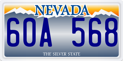 NV license plate 60A568