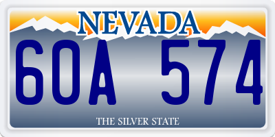 NV license plate 60A574