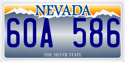 NV license plate 60A586