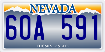 NV license plate 60A591