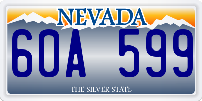 NV license plate 60A599