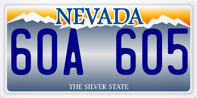 NV license plate 60A605