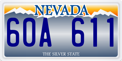 NV license plate 60A611