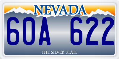 NV license plate 60A622