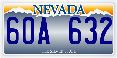 NV license plate 60A632