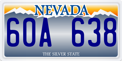 NV license plate 60A638