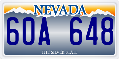 NV license plate 60A648