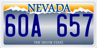 NV license plate 60A657