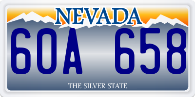 NV license plate 60A658