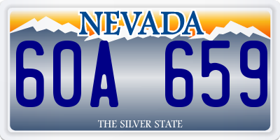 NV license plate 60A659