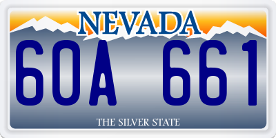 NV license plate 60A661