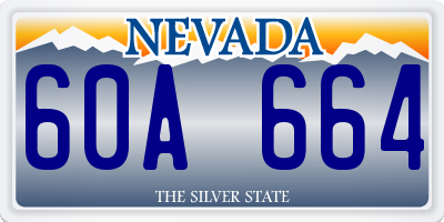 NV license plate 60A664