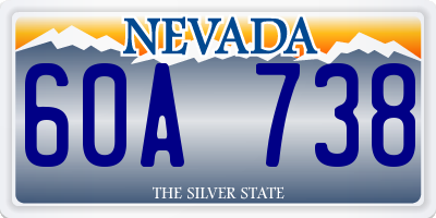 NV license plate 60A738