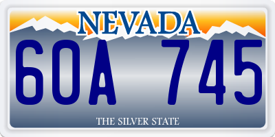 NV license plate 60A745