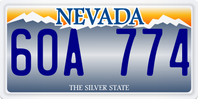 NV license plate 60A774