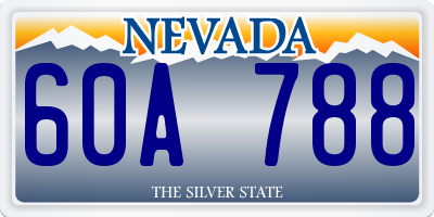 NV license plate 60A788