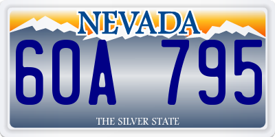 NV license plate 60A795