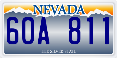 NV license plate 60A811