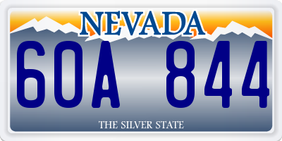 NV license plate 60A844