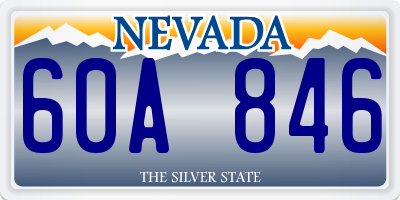 NV license plate 60A846