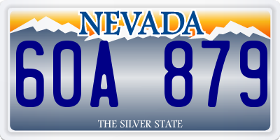 NV license plate 60A879