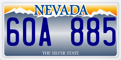 NV license plate 60A885