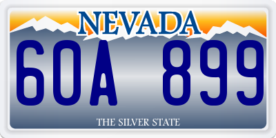 NV license plate 60A899