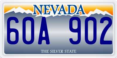 NV license plate 60A902