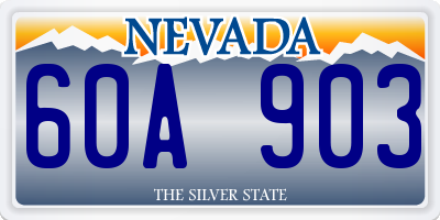 NV license plate 60A903