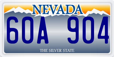 NV license plate 60A904