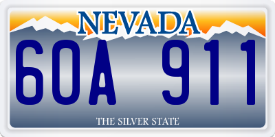 NV license plate 60A911