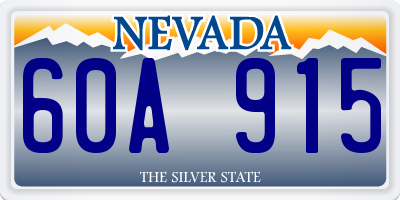 NV license plate 60A915