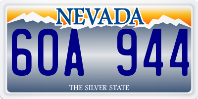 NV license plate 60A944