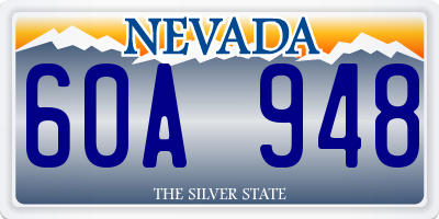 NV license plate 60A948