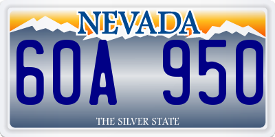NV license plate 60A950