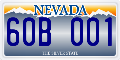NV license plate 60B001