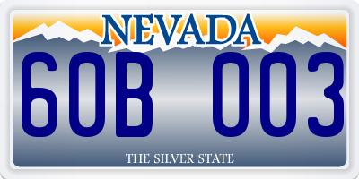 NV license plate 60B003