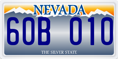 NV license plate 60B010